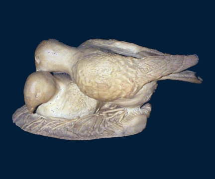 Clay Sculpture "Doves"