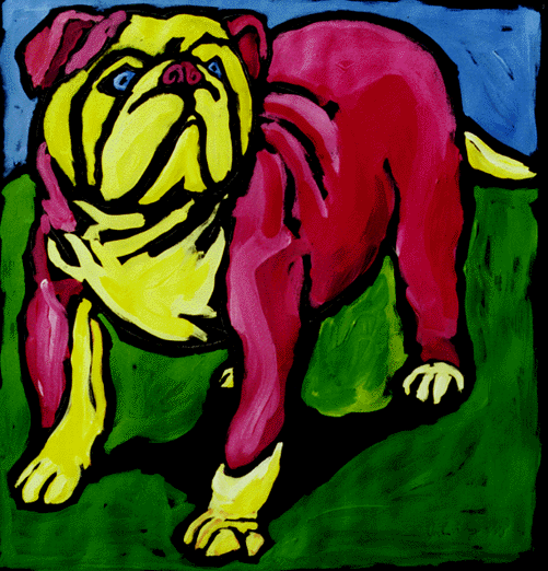 Bulldog painting