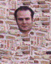 This is my head coming out of a brick wall