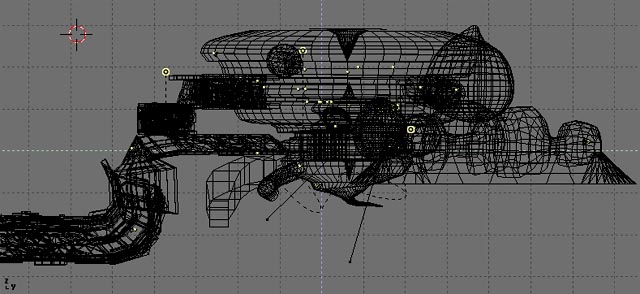 Arcade meshes side view