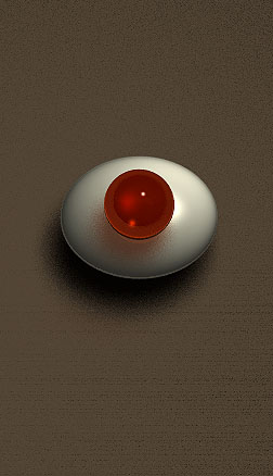 orange glass button